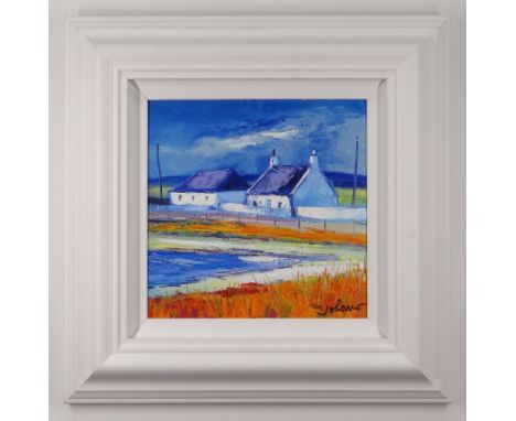 JOHN LOWRIE MORRISON hand embellished limited edition (49/295) giclee on canvas -  'Summer Light and Black Rock Islay', entit