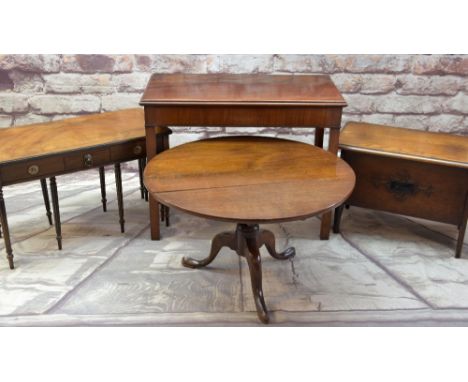 ASSORTED OCCASIONAL FURNITURE including a nest of three Georgian-style tables, 18th Century-style mahogany side table (formal