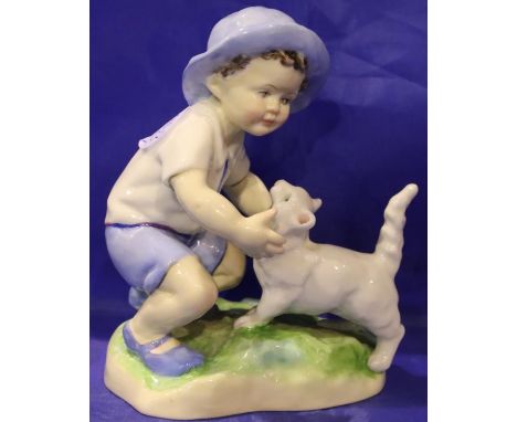 Royal Worcester figurine by FG Doughty, September, H: 12 cm. P&amp;P Group 1 (£14+VAT for the first lot and £1+VAT for subseq