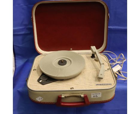 Fidelity portable electric record player Model HP31. Not available for in-house P&P, contact Paul O'Hea at Mailboxes on 01925