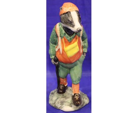 Beswick limited edition Hiker Badger with box H: 15 cm. No cracks, chips or visible restoration. P&amp;P Group 2 (£18+VAT for