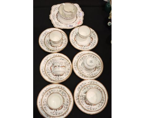 Twenty piece Foley tea set. Not available for in-house P&amp;P, contact Paul O'Hea at Mailboxes on 01925 659133 