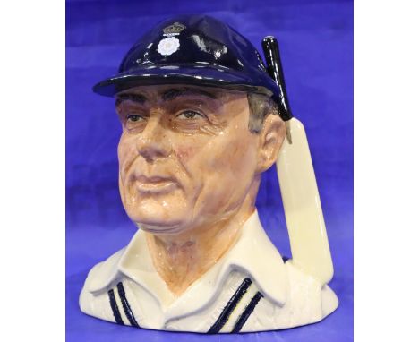 Royal Doulton limited edition character jug, 174/5000, The Hampshire Cricketer, H: 12 cm, boxed. No cracks, chips or visible 