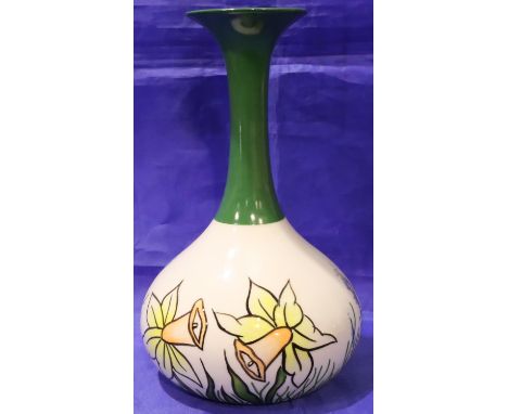 Lorna Bailey limited edition vase 191/250 in the Spring pattern, H: 22 cm. No cracks, chips or visible restoration. P&amp;P G