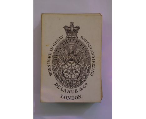 Two antiques sets of 'De La Rue & Co London' playing cards.
