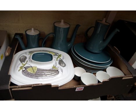 A Poole pottery 'Blue Moon' part tea and dinner service. 