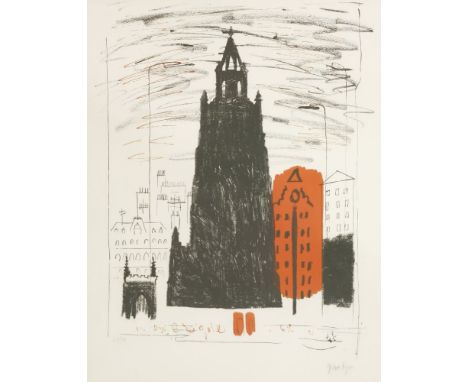 *John Piper CH (1903-1992)'ST. NICHOLAS, LIVERPOOL: SMOKE-BLACK DOCKLAND CHURCH', from 'A Retrospect of Churches', 1964 (Levi