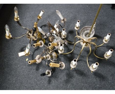 Four continental metal light fittings