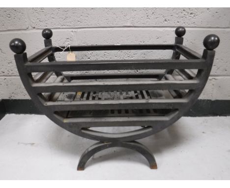 A cast iron fire grate