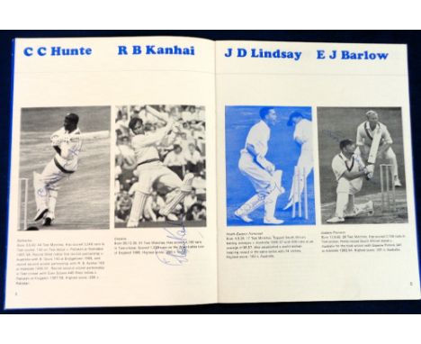 Cricket autographs, a 1967 Rothman's World Cup Souvenir programme with images of the 12 Rest of The World Players, each one i