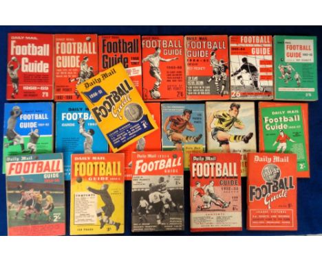 Football Annuals, Daily Mail Football Guides, complete run of 19 annuals from 1950-51 to 1968-69 inclusive (gd) (19)