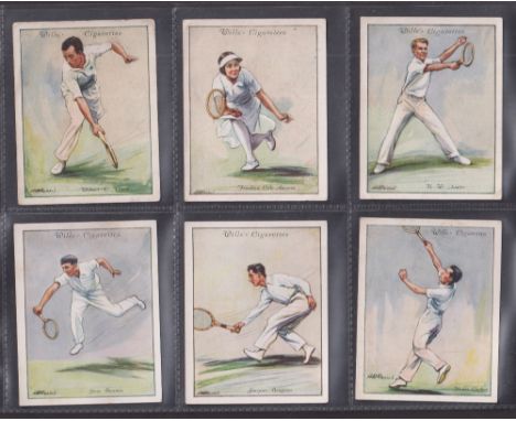 Cigarette cards, Wills Lawn Tennis (set 25 cards) including Tilden, Wills Moody etc (a few slightly grubby, gen gd)