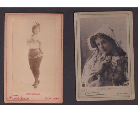 Cigarette cards, USA, National Tobacco Works 'Newsboy' N566 Cabinet Pictures, 11 cards, Red Borders plain backs (9, some numb