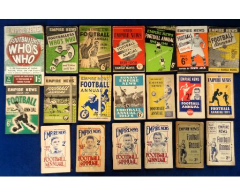 Empire News, selection (21) of annuals &amp; booklets including 16 Empire News Football Annuals for 1919-20, 1922-23, 1926-27