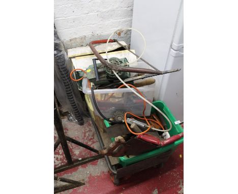 A QUANTITY OF ASSORTED TOOLS, ETC