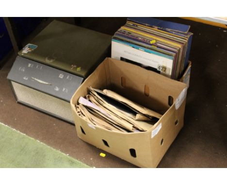 A RECORD PLAYER TOGETHER WITH A SELECTION OF RECORDS