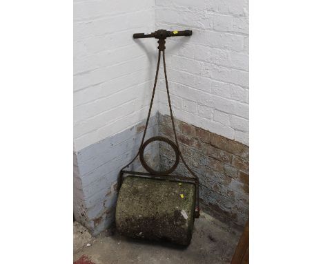 A VINTAGE GARDEN ROLLER