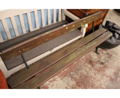 A LARGE GARDEN BENCH