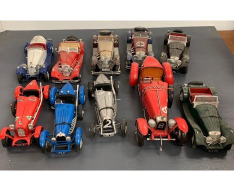 A selection of Diecast vintage racing cars