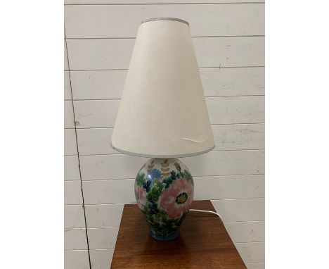 Highland stoneware floral lamp with shade 