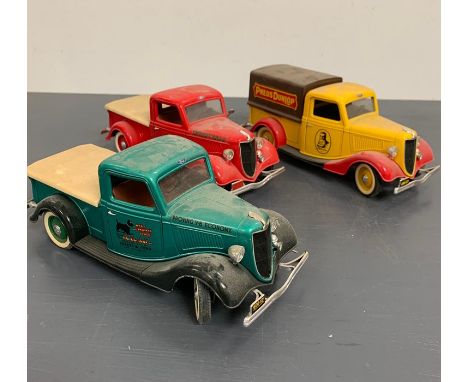 Three Diecast America 1930's pick ups by Solido 