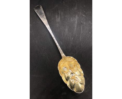 A Victorian Berry Spoon, hallmarked Birmingham 1858, makers mark H &amp; T