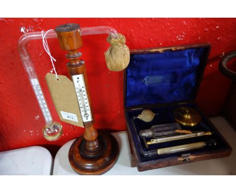 A vintage Griffin &amp; sons 'daniell's' hydrometer, with one other and a Sikes hydrometer