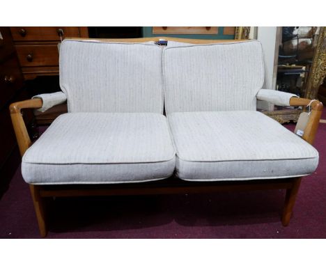 A Vintage Cintique beech wood sofa 