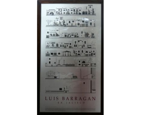 A lithographic architectural poster for Luis Barragan En Jalisco, 96 x 54cm 