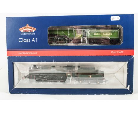 Bachmann A1 class 60163 'Torado' British railways apple green locomotive set 32-550A, 30-060A standard class 4MT 4-6-0 BR lat