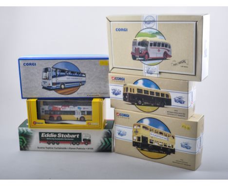 Modern die-cast model vehicles, including examples by Corgi, Lledo, Atlas, Vanguard, Exclusive First Editions, mostly box (la