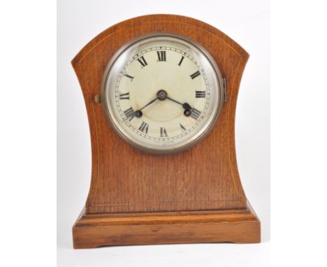 Edwardian Mantle clock in working order with pendulum and key.