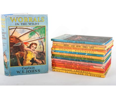 Vintage childrens books, including Ladybird books, J.E Johns first edition, illustrated books and annuals, (two boxes)