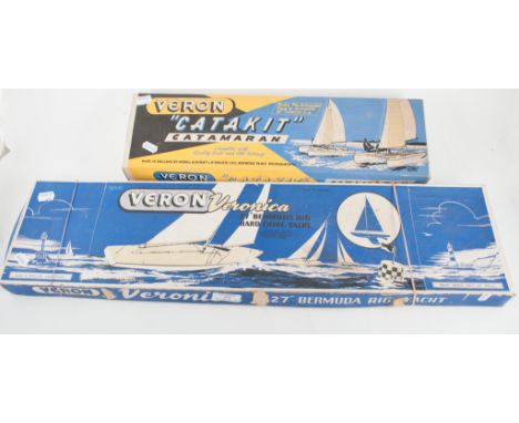 Three model boat kits, Veron Catakit 'Catamaran', Veronic 27" Bermuda Rig and Hard Chine Yacht, (3).