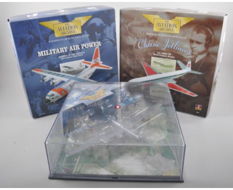 Corgi Toys detailed model aircraft models, The Aviation Archive, Fighter Legends, models AA33211, AA31604, 48501, AA99148, 47