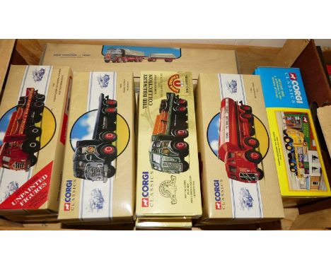 Ten various boxed 1/50 scale Corgi road haulage diecast vehicles, to include an Esso ERF elliptical tanker, a brewery collect