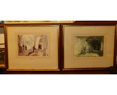 William Russell Flint (1880-1969) - The Court of the Hundred Vanities, lithograph, pencil signed to the margin, 24 x 34cm; an