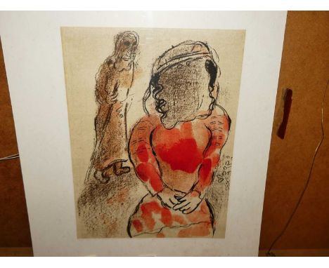 After Chagall - Lithograph, 36 x 26cm (unframed)
