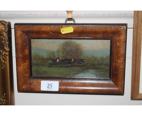 S. Letts, 19th Century oil on panel of a hunting scene, signed to bottom left
