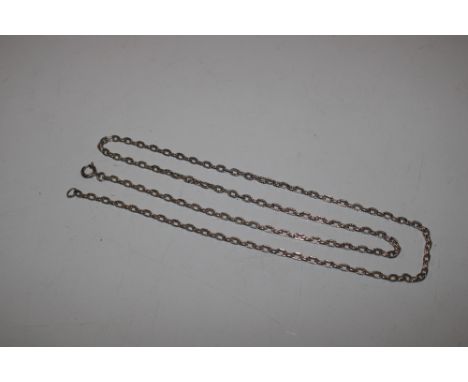 A vintage 24" silver belcher link type chain, approx. 8gms 