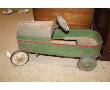 A vintage pedal car