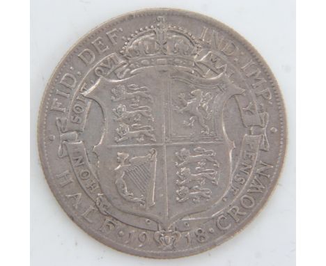 1918 silver half crown of George V. UK P&P Group 0 (£6+VAT for the first lot and £1+VAT for subsequent lots) 