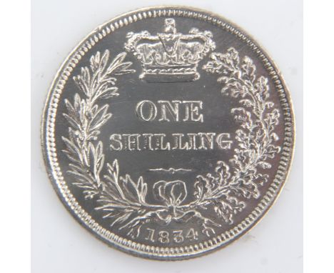 1834 - Silver Shilling of William IV - EF. UK P&amp;P Group 0 (£6+VAT for the first lot and £1+VAT for subsequent lots) 