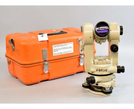 Nikon 3 inch NT-4D optical Theodolite Serial No: 300901. Dated: 1980's. Contained in carrying case with Tripod NA14Provenance