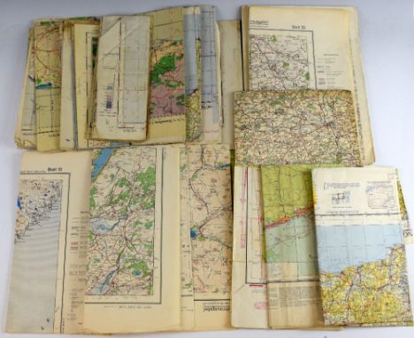 German copies of Inch and Survey maps including Kingston upon Hull, Leeds, Lincoln and Middlesborough  found at Lubeck airfie