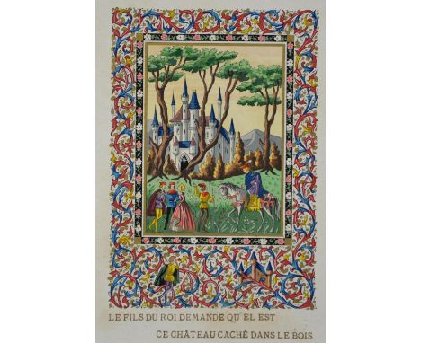 Lucy Boucher French Artist miniaturist  20th  C  original illustrations for works by Charles Perrault, pen and ink with water