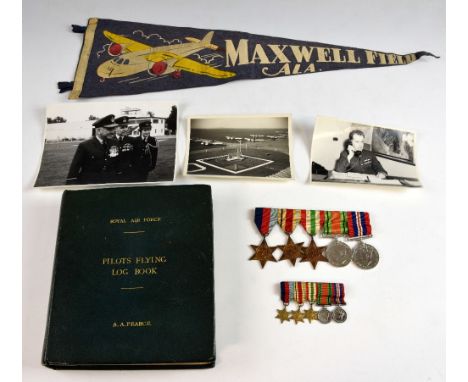 Squadron Leader AA 'Tony' Pearce , medal group  1939 -1945 War medal , Defence Medal, 1939 - 45 Star, Africa Star and Italy S