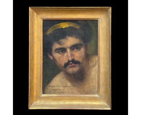 Halmi, Artur Lajos (Budapest 1866 - New York 1939)"Portrait eines jungen Mannes", Öl/Karton; links unten betitelt und signier
