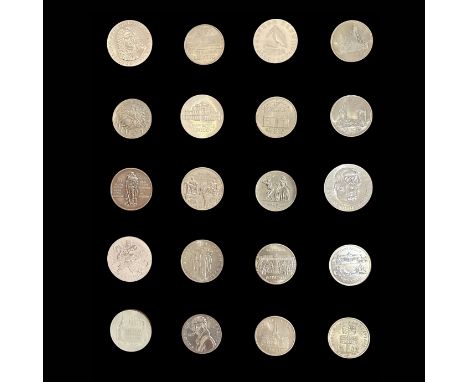 Konvolut div DDR Silbermünzen/ -Medaillenbestehend aus 20 Silbermünzen:u.a. 1984 225 Todestag von G. F. Händel, 1984 Thomaski