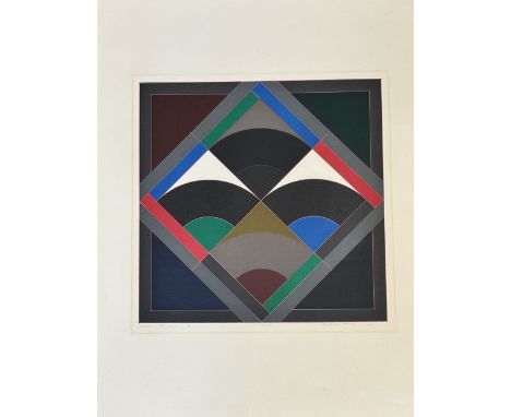 Gordon House (British 1932-2004), Series 40cm E, lithograph 28/50, signed titled and dated '65, artist label verso in a glaze